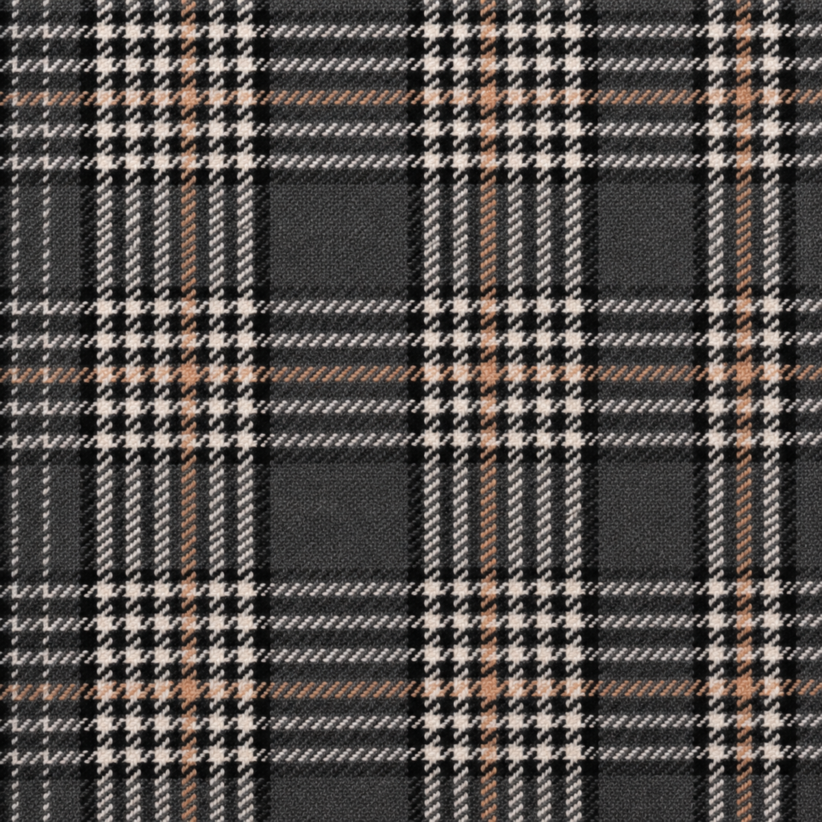POLYESTER WOOL CHECK  - GREY - Image 3