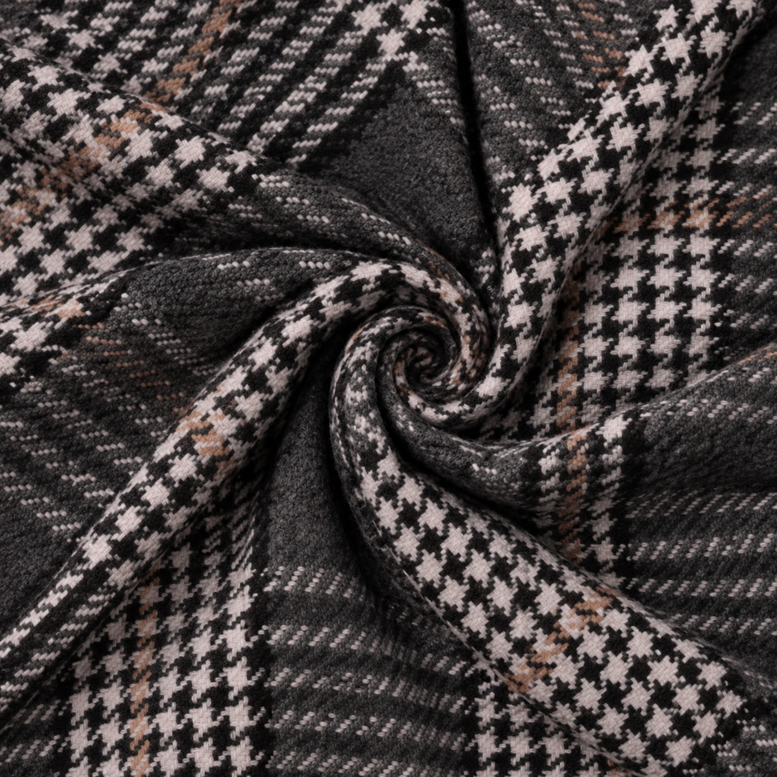 TU-20385-22-TWIRL POLYESTER WOOL CHECK - GREY - Image 1
