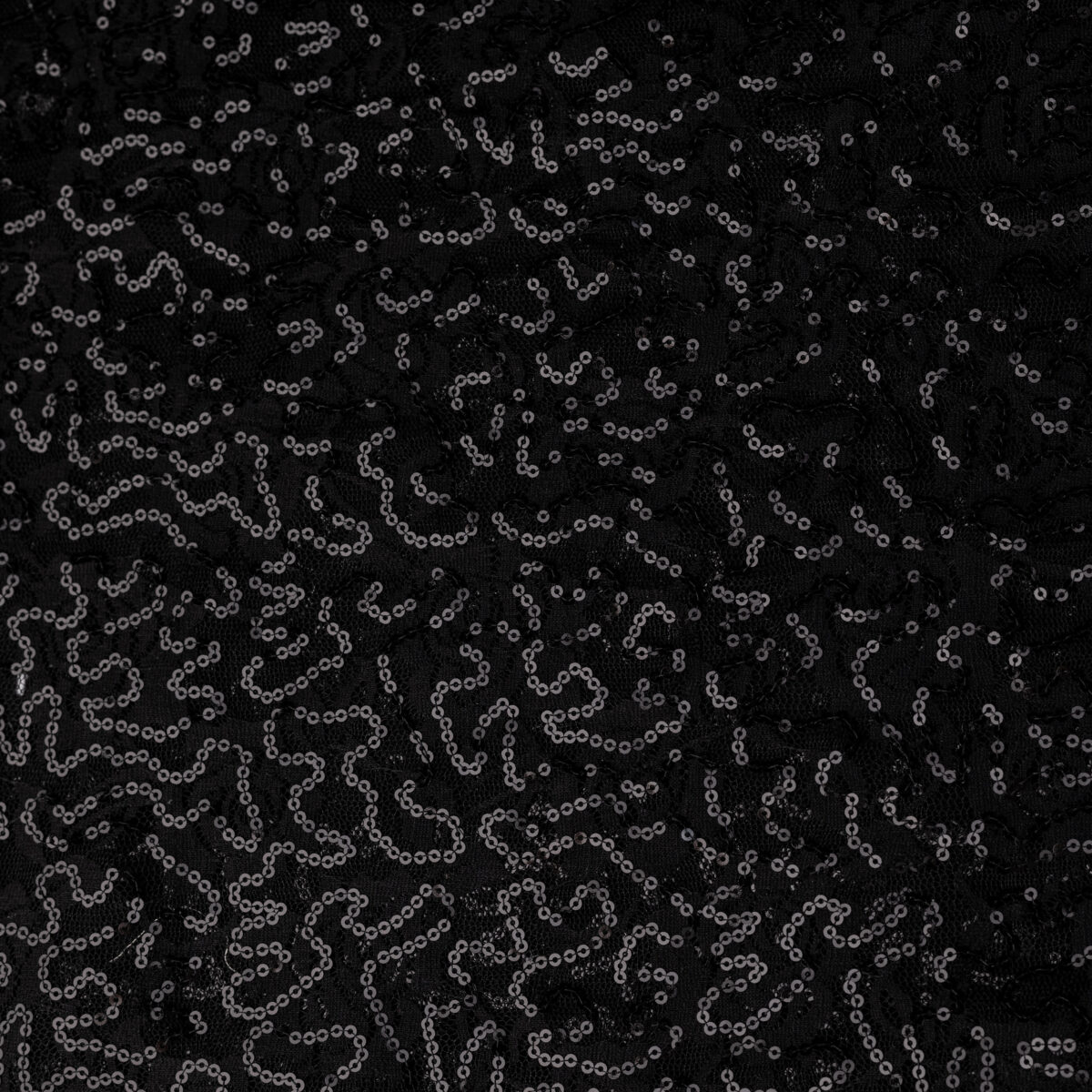 MESH EMBROIDERY WITH SEQUINS - BLACK - Image 2