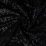 MESH EMBROIDERY WITH SEQUINS - BLACK