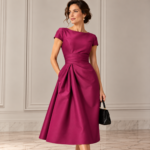 TKANINA TAFTA POLIESTROWA - CIEMNY RÓŻOWY | Biznesowe | TU-20544-8 | Fashiontree
