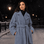 DZIANINA PŁASZCZE VIVIEN - SZARY - obrazek 2