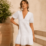 COTTON EMBROIDERY - GEOMETRIC - CREAM - Image 2