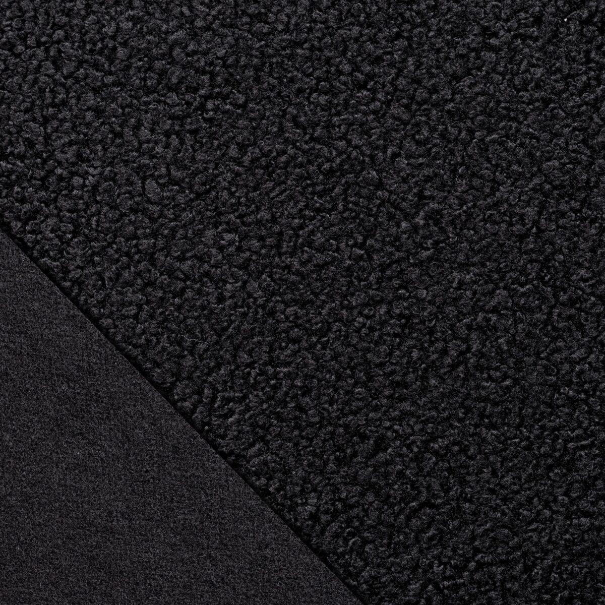 POLYESTER TEDDY FLEECE - BLACK - Image 5