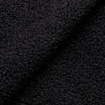 POLYESTER TEDDY FLEECE - BLACK - Image 4