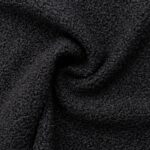 POLYESTER TEDDY FLEECE - BLACK