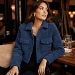 DZIANINA POLIESTROWA BARANEK - DENIM - obrazek 2