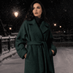 KNITTED OVERCOAT VIVIEN - BOTTLE GREEN - Image 2