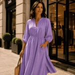 TKANINA POLIESTROWA FRENCH TWILL - LILIOWY - obrazek 2