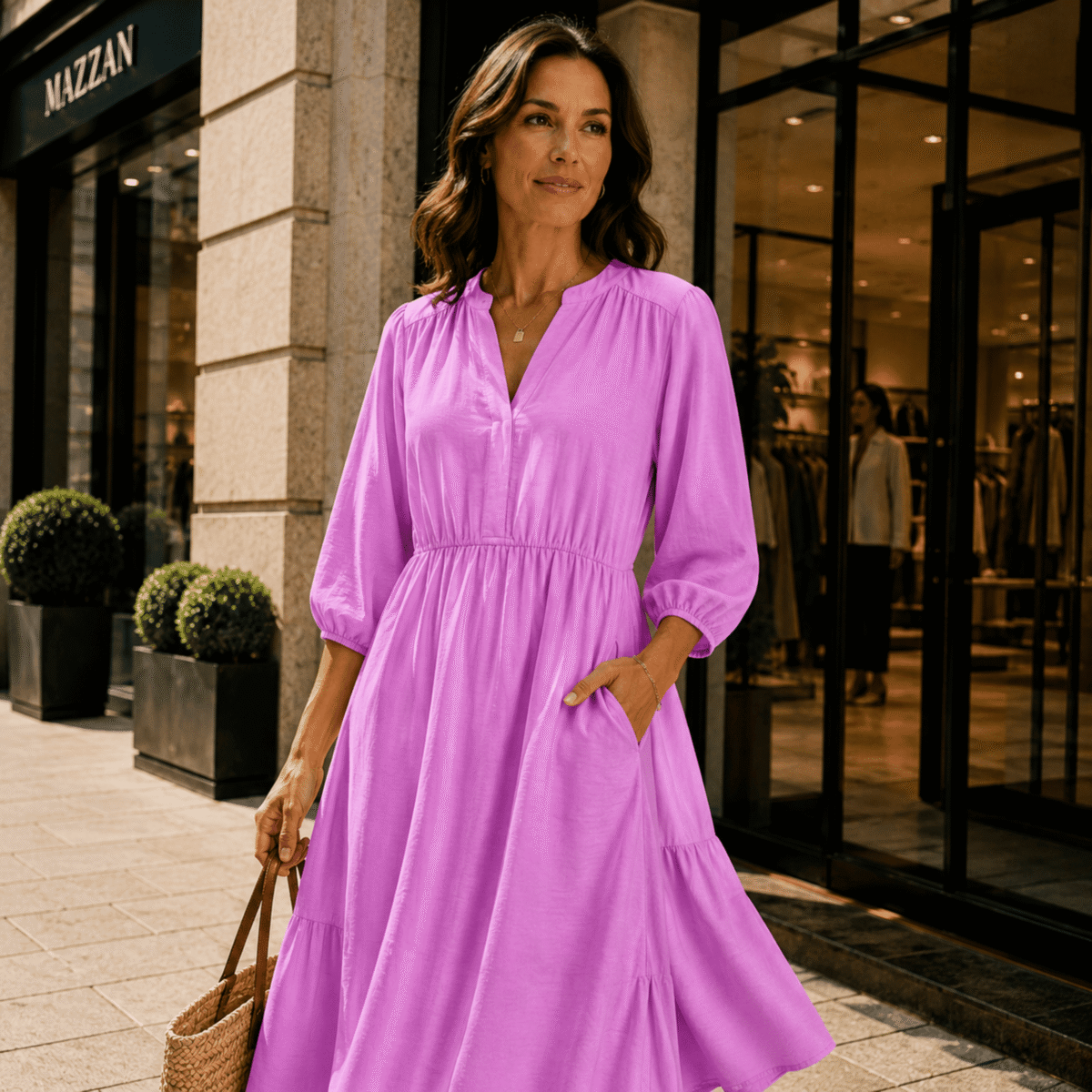TKANINA POLIESTROWA FRENCH TWILL - RÓŻOWY - obrazek 2