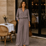 LINEN VISCOSE SPANDEX - LATTE - Image 2