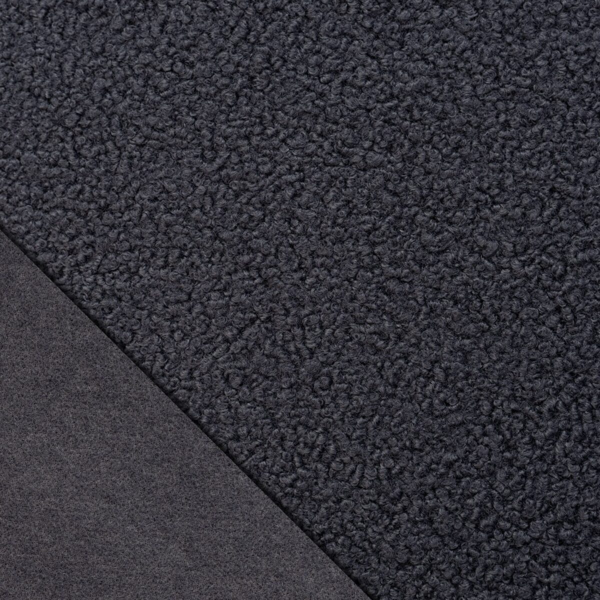 POLYESTER TEDDY FLEECE - DARK GREY - Image 5