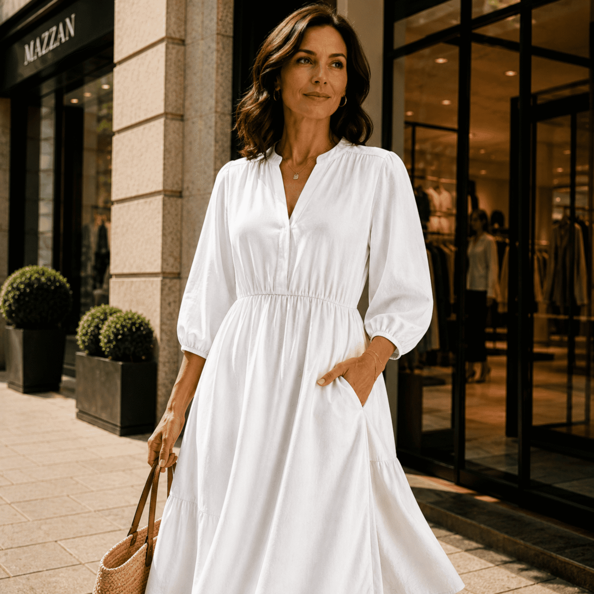 TKANINA POLIESTROWA FRENCH TWILL - KREMOWY - obrazek 2