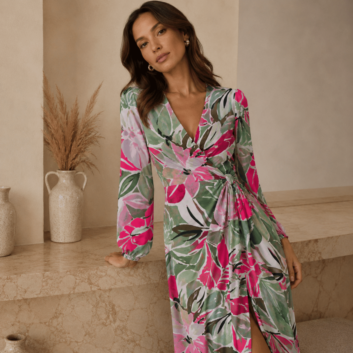 NYLON RAYON SALMA PRINT - FLOWERS - Image 2