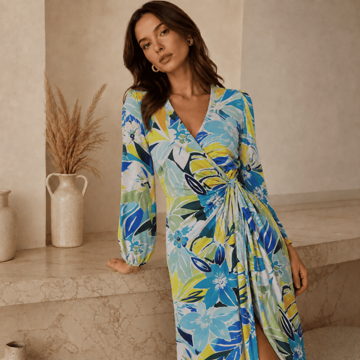 NYLON RAYON SALMA PRINT - FLOWERS - Image 2