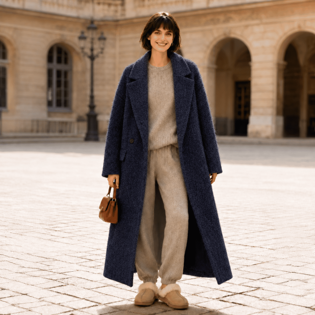 KNITTED OVERCOAT PERUGIA - NAVY - Image 2