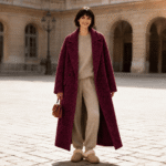 KNITTED OVERCOAT PERUGIA - WINE - Image 2