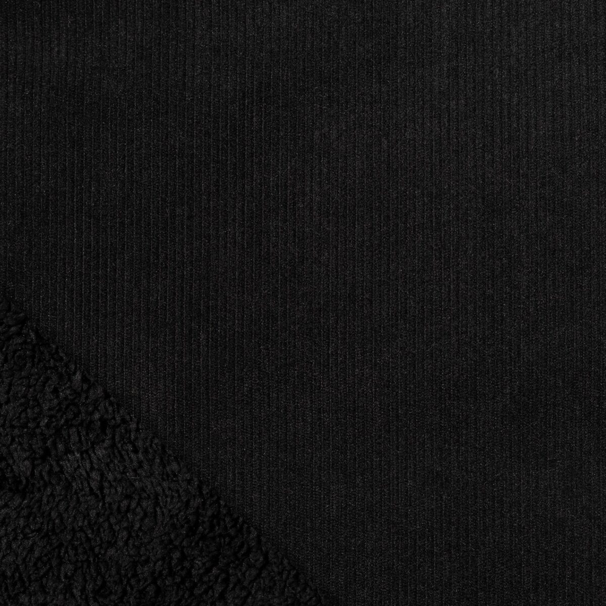 POLYESTER SHERPA CORDUROY - BLACK - Image 5