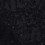 MESH EMBROIDERY WITH SEQUINS - BLACK - Image 4