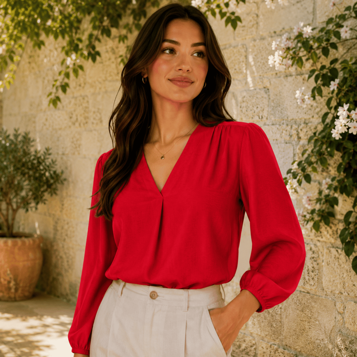 VISCOSE AMELIA - RED - Image 2