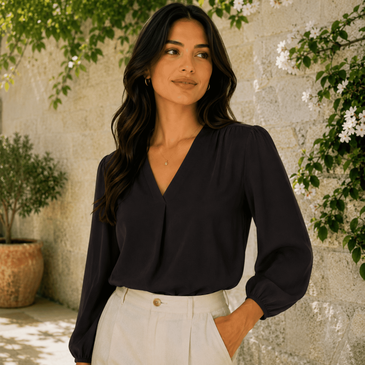 VISCOSE AMELIA - BROWN - Image 2