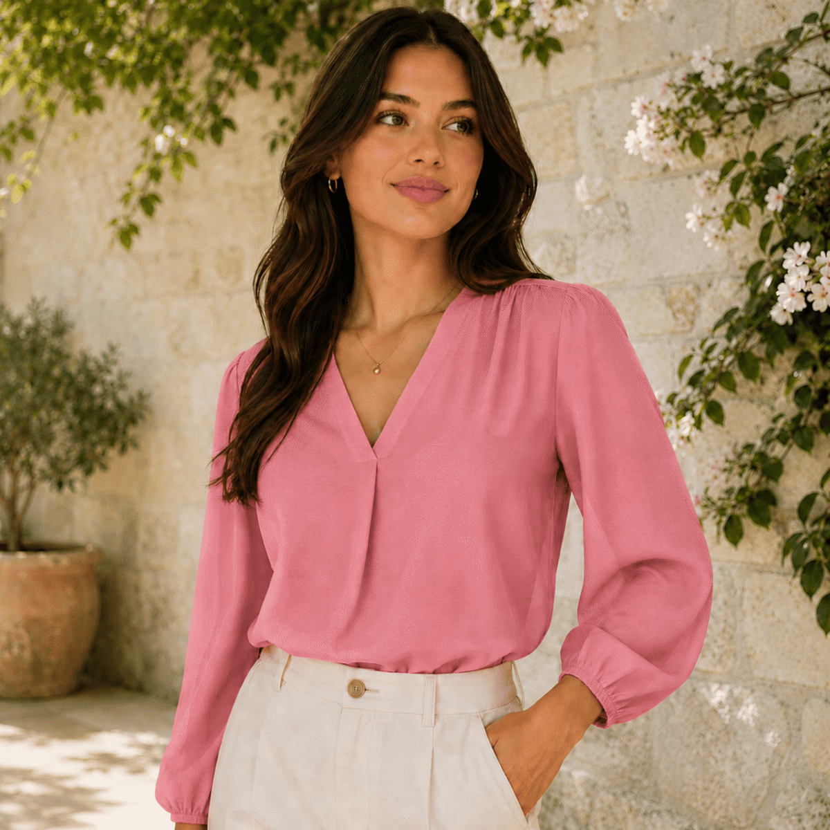VISCOSE AMELIA - SALMON - Image 2