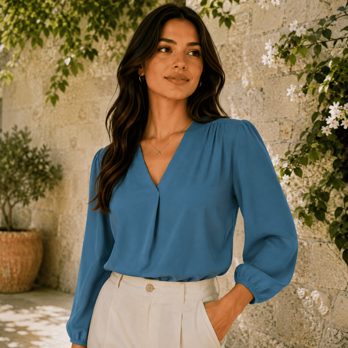 VISCOSE AMELIA - TEAL - Image 2