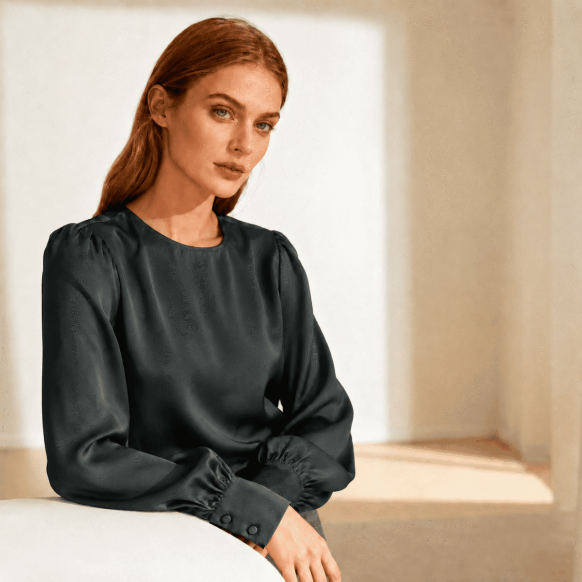DOUBLE FACED SATIN - Green - Image 2