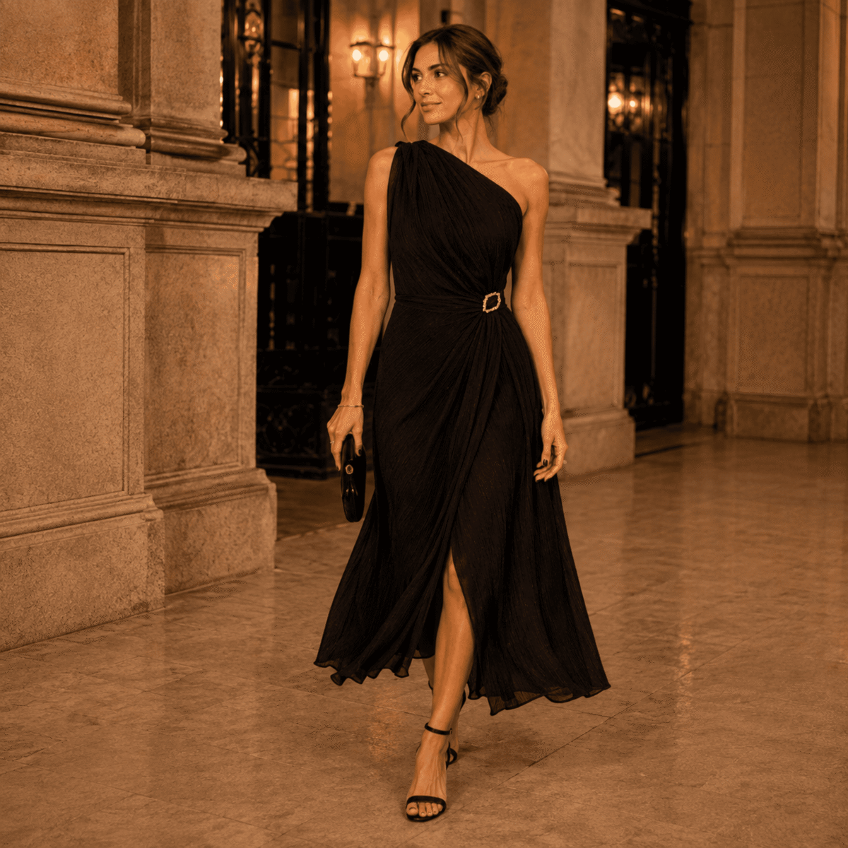 CHIFFON ACETATE - BROWN - Image 2