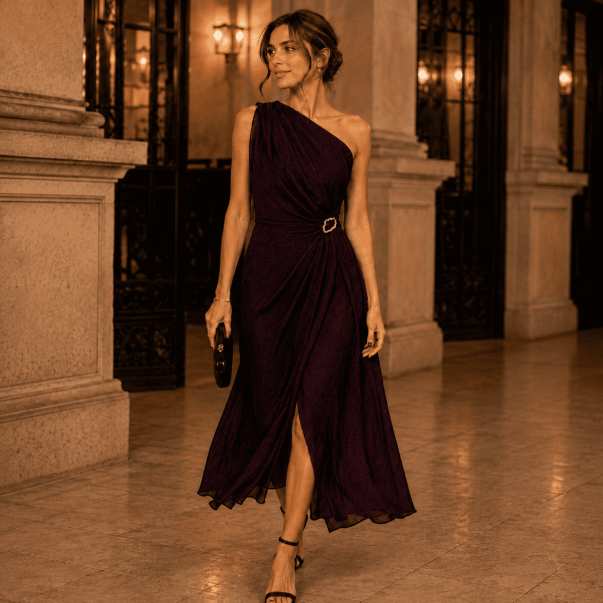 CHIFFON ACETATE - MAROON - Image 2