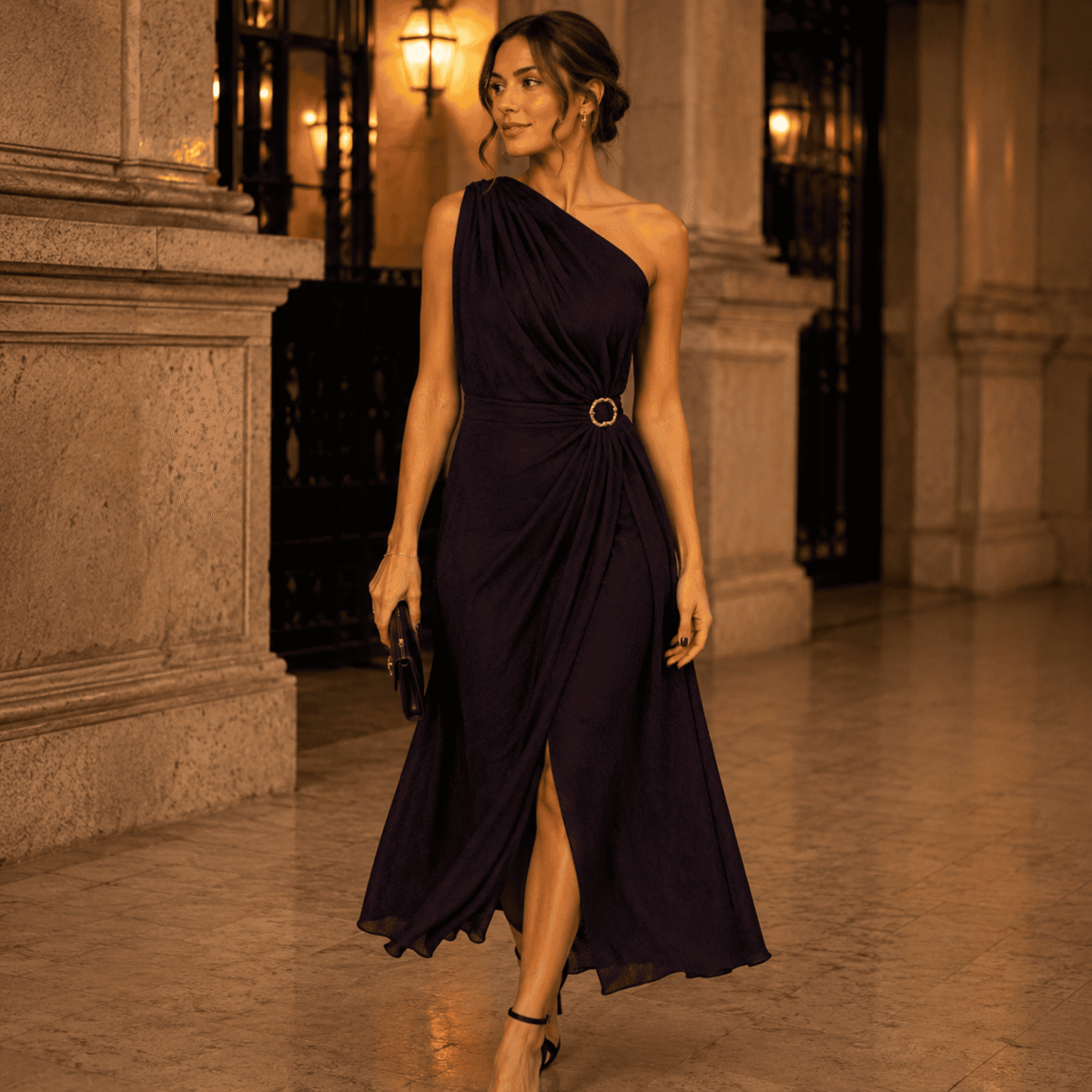 CHIFFON ACETATE - DARK PURPLE - Image 2