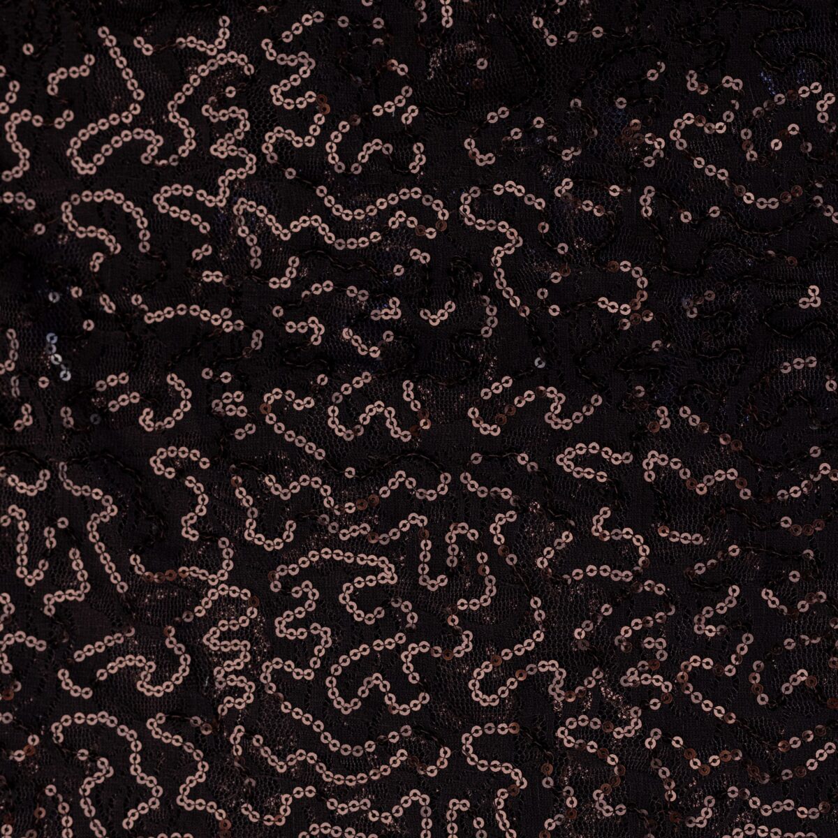 MESH EMBROIDERY WITH SEQUINS - BROWN - Image 2