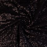MESH EMBROIDERY WITH SEQUINS - BROWN