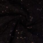 MESH EMBROIDERY WITH SEQUINS - BROWN