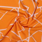 VISCOSE BELMANDO PRINT - GEOMETRIC - ORANGE