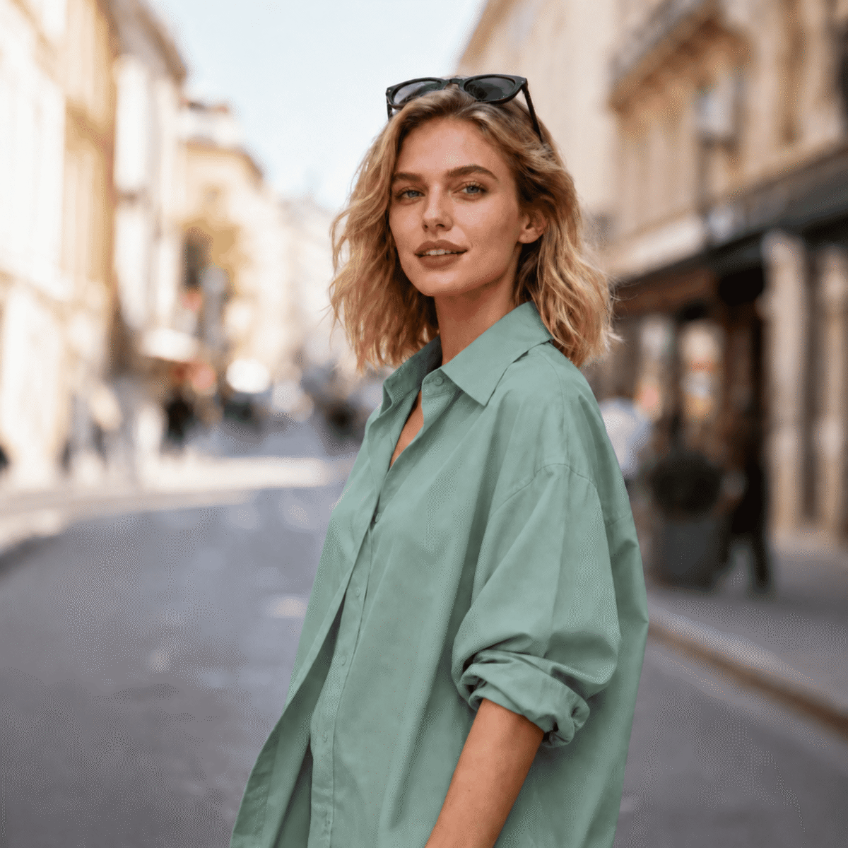 COTTON POPLIN - MINT - Image 2