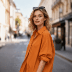 COTTON POPLIN - ORANGE - Image 2