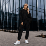DZIANINA BAWEŁNIANA DRESÓWKA - CZARNY - obrazek 2