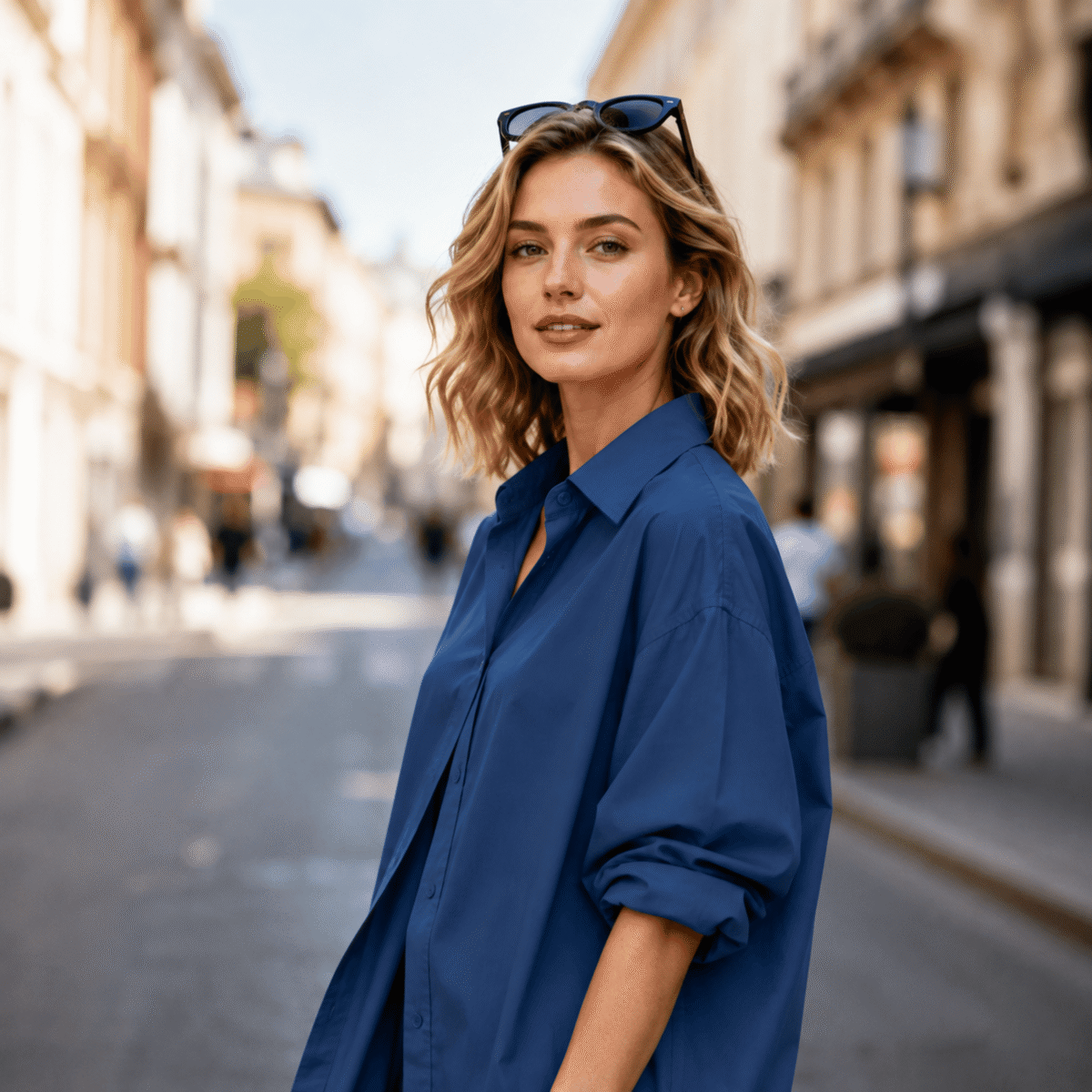 TKANINA POPELINA BAWEŁNIANA - DENIM - obrazek 2