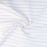 COTTON POLYESTER STRIPE YARN DYED - WHITE/BEIGE