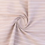 COTTON POLYESTER STRIPE YARN DYED - BEIGE/WHITE
