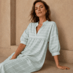 COTTON POLYESTER STRIPE YARN DYED - MINT/WHITE - Image 2