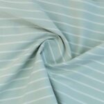 COTTON POLYESTER STRIPE YARN DYED - MINT/WHITE
