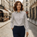 TKANINA DENIM BAWEŁNIANO STRETCH GŁADKO - BEŻ - obrazek 2