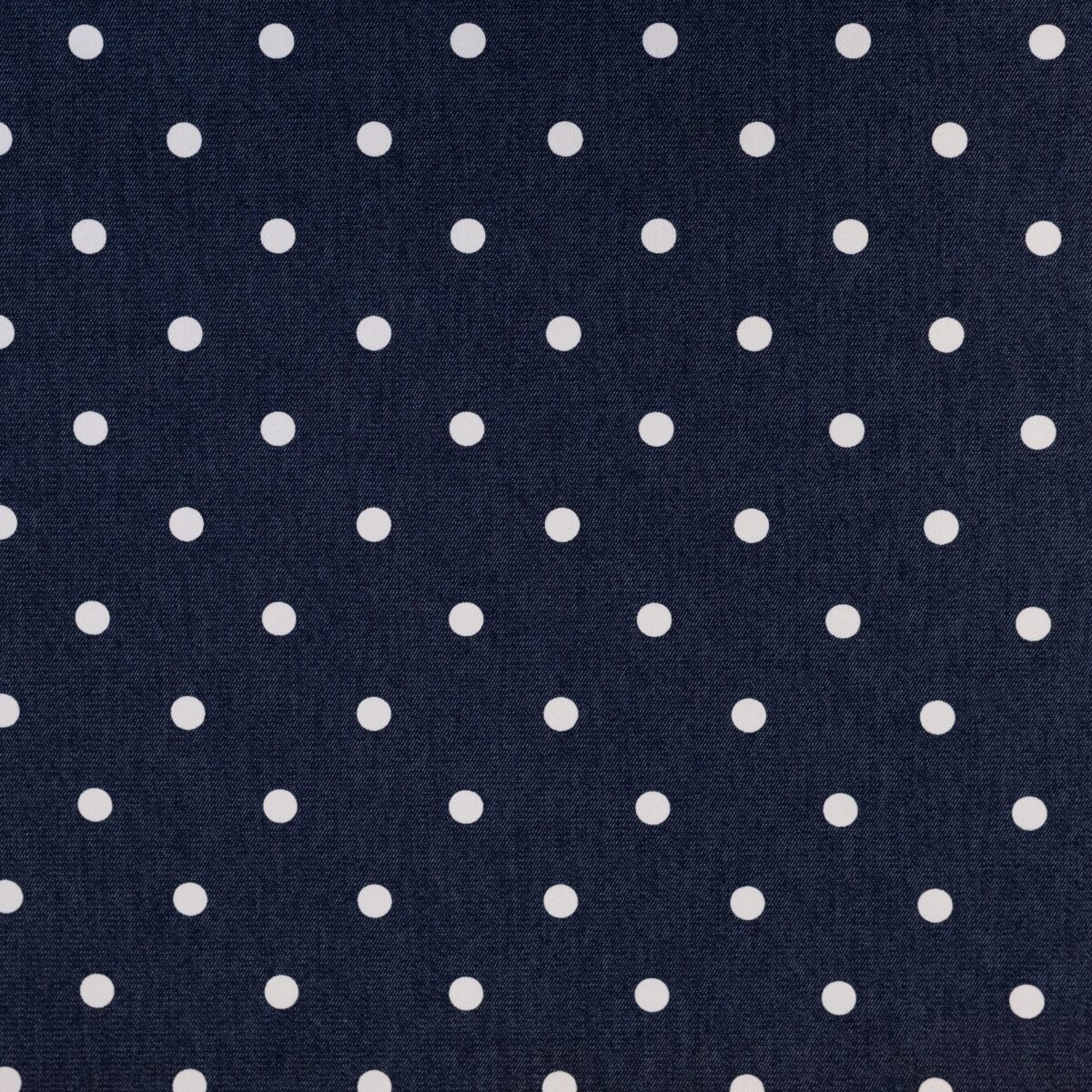 TKANINA DENIM BAWEŁNIANO STRETCH W KROPKI - DENIM - obrazek 3