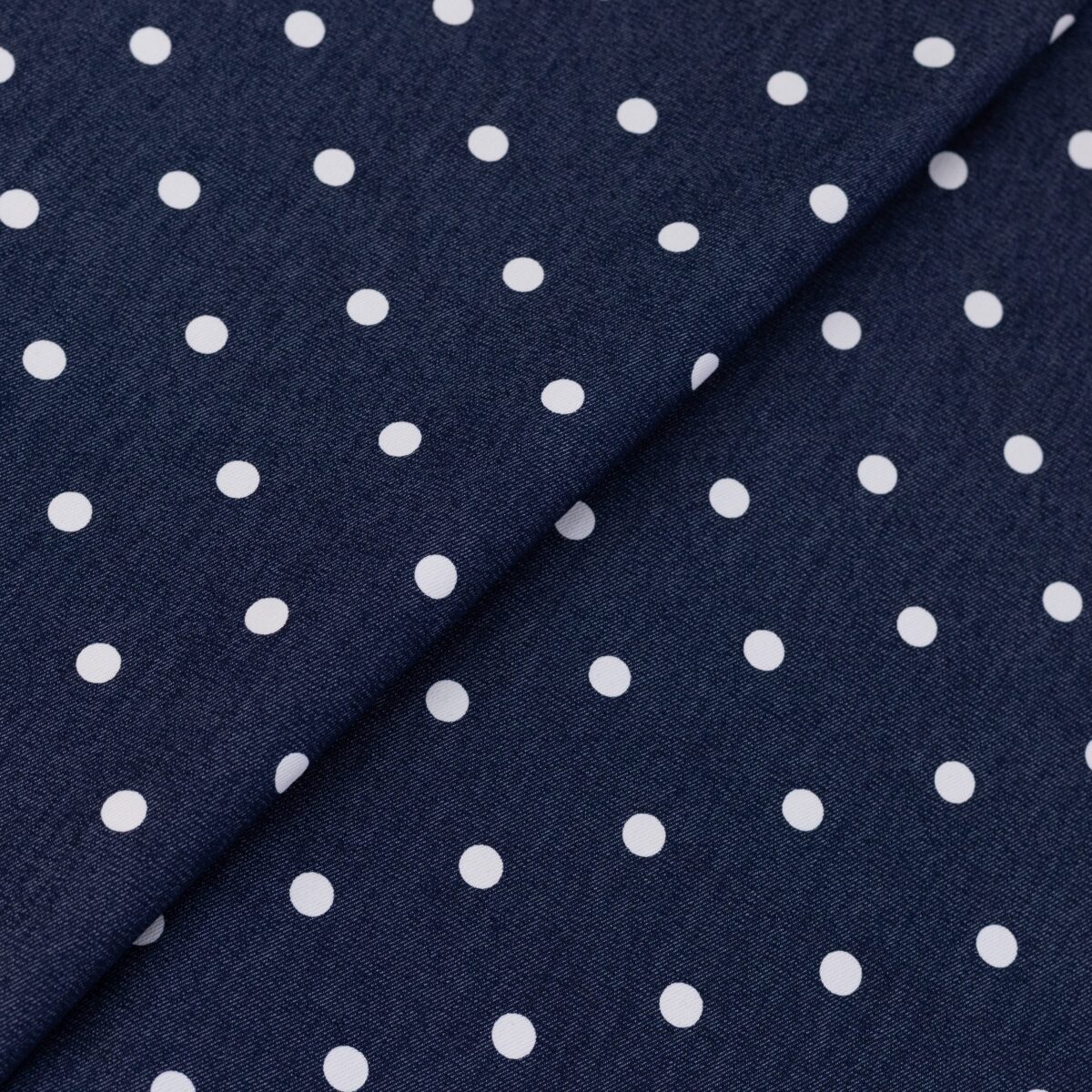 TKANINA DENIM BAWEŁNIANO STRETCH W KROPKI - DENIM - obrazek 4